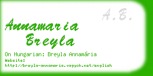annamaria breyla business card